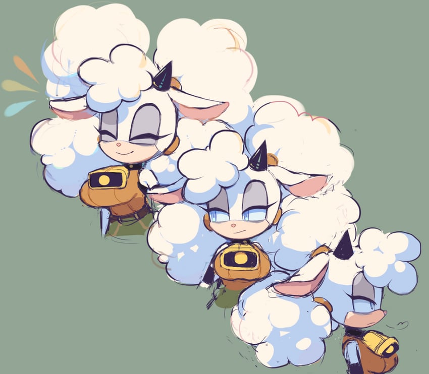 lanolin the sheep (sonic and 1 more) drawn by motobug