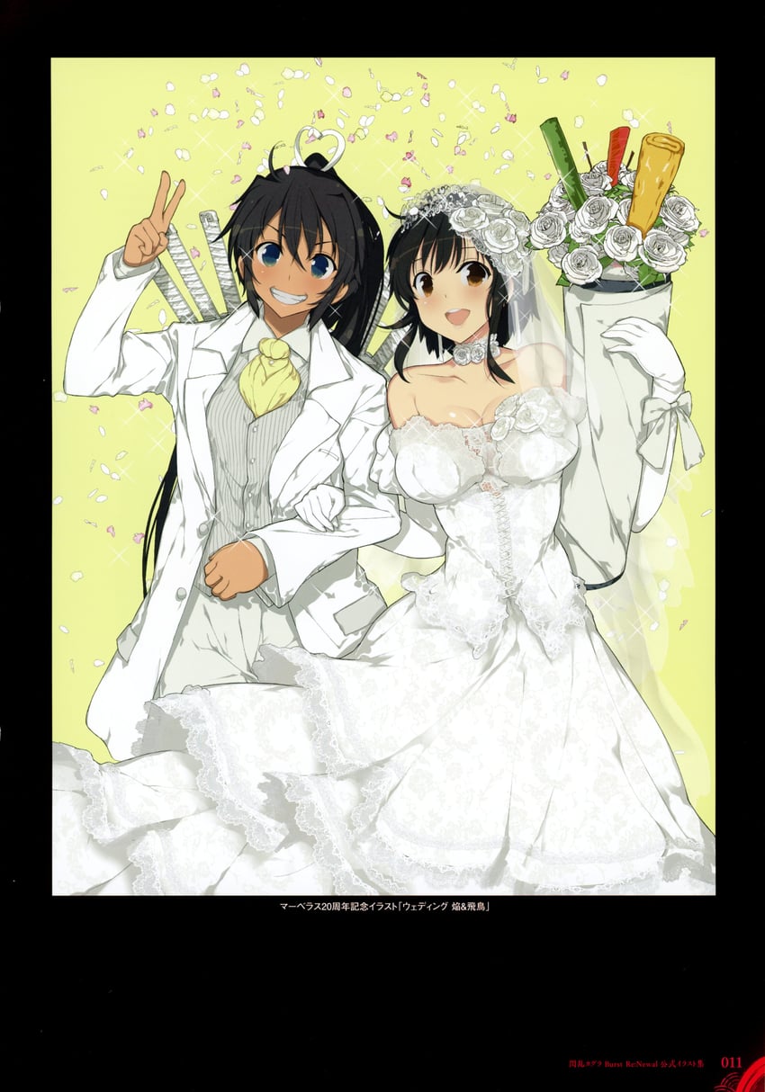 asuka and homura (senran kagura and 2 more) drawn by yaegashi_nan