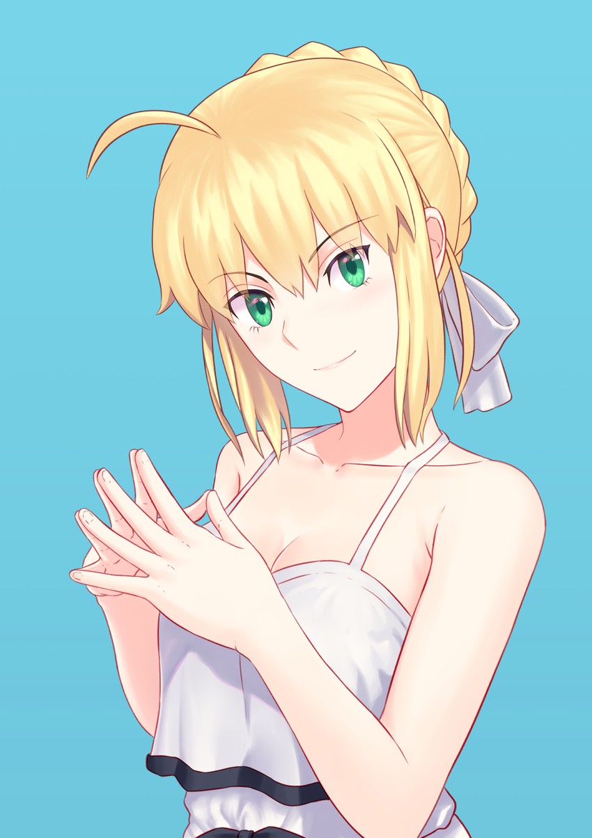 artoria pendragon and saber (fate and 1 more) drawn by fateline_alpha