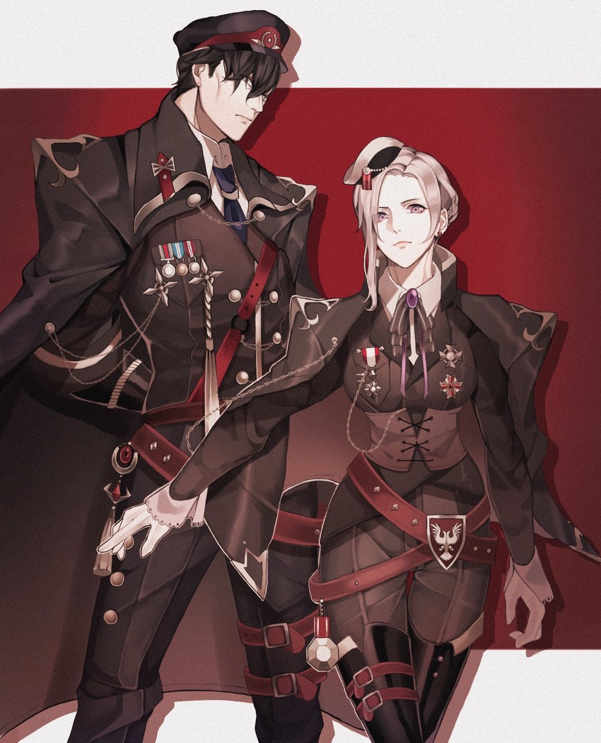 edelgard von hresvelg and hubert von vestra (fire emblem and 1 more) drawn by watayumi_leo