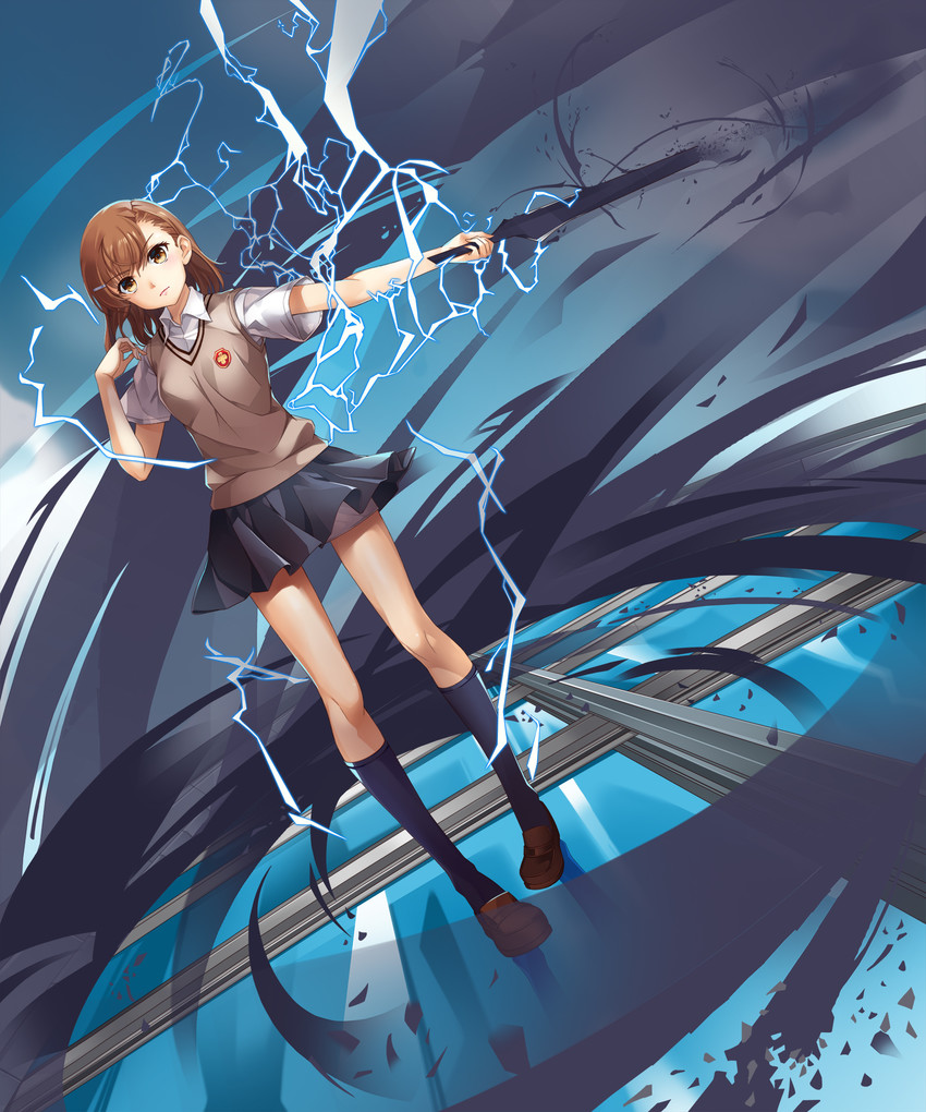 misaka mikoto (toaru majutsu no index and 1 more) drawn by akira_(5888172)