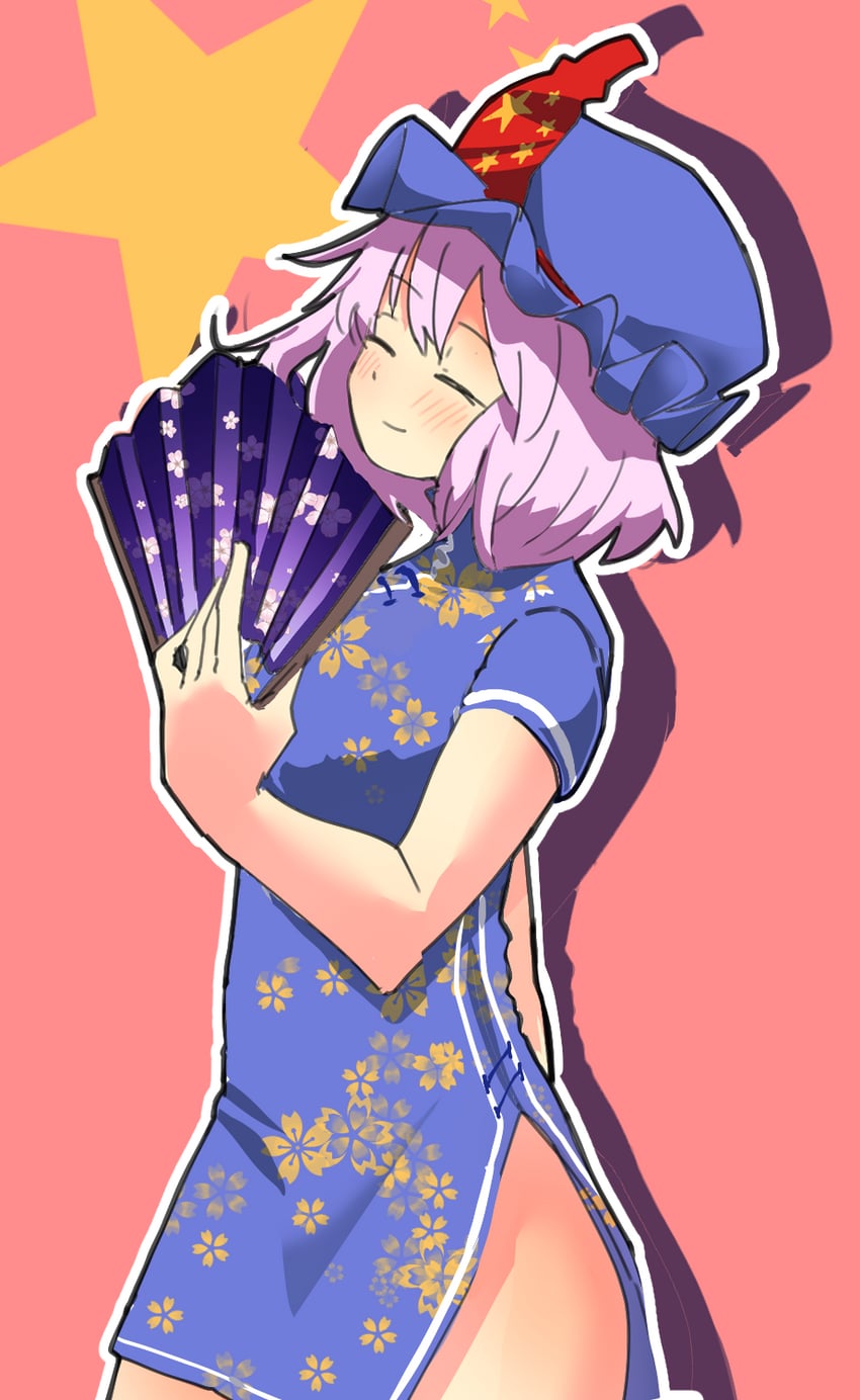 saigyouji yuyuko and vivian (touhou and 1 more) drawn by leftame