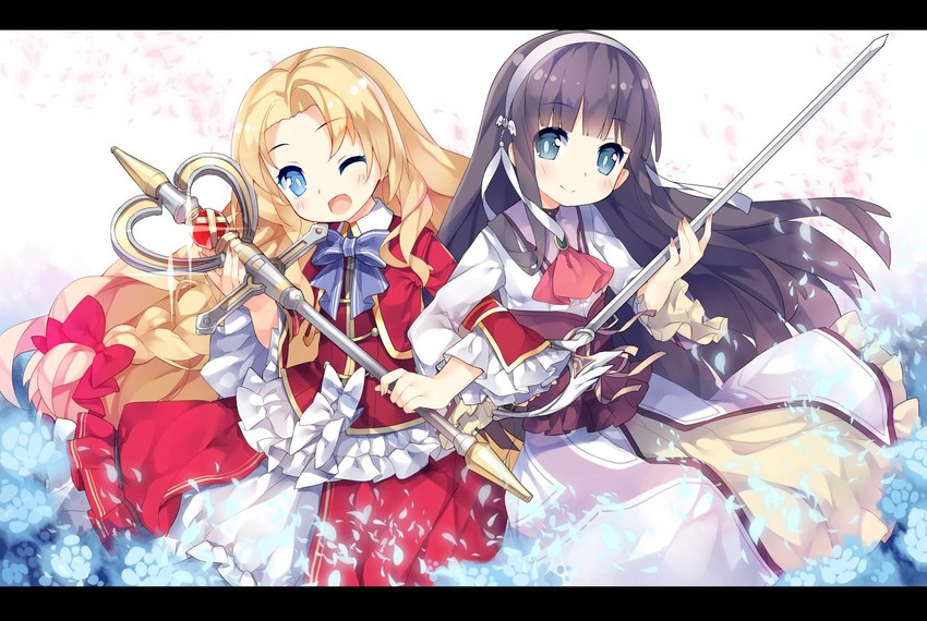 elise schwarzer and alfin reise arnor (eiyuu densetsu and 2 more) drawn by saru