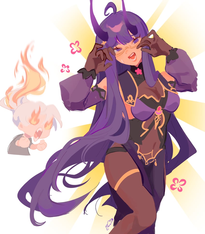 kiana kaslana and raiden mei (honkai and 1 more) drawn by mararu