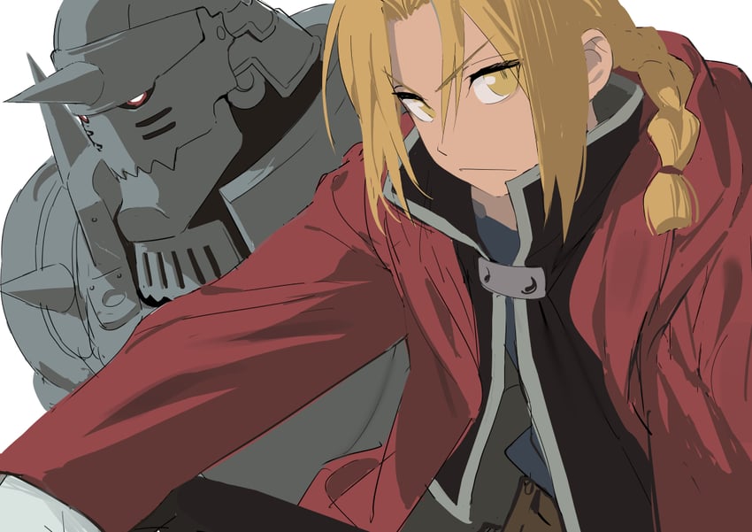edward elric and alphonse elric (fullmetal alchemist) drawn by ikuchan_kaoru