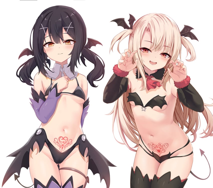 illyasviel von einzbern, miyu edelfelt, and prisma illya (fate and 1 more) drawn by milkshakework