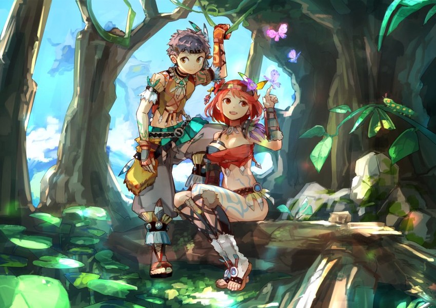 pyra and rex (xenoblade chronicles and 1 more) drawn by geetgeet