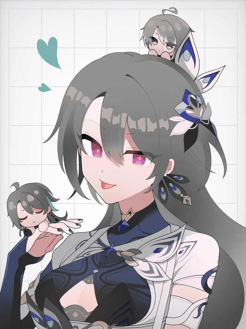 alhaitham, vita, and su (genshin impact and 3 more) drawn by sui_mei