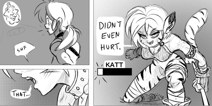 katt and ryu (breath of fire and 1 more) drawn by brodoof