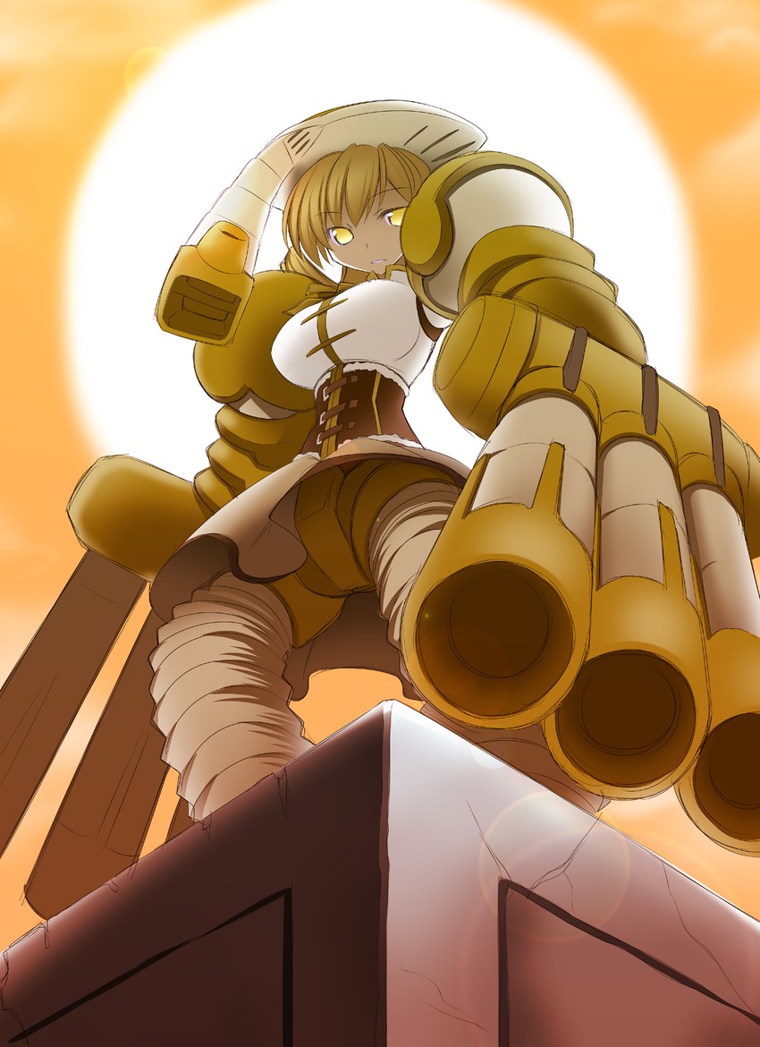 tomoe mami and juaggu (mahou shoujo madoka magica and 4 more) drawn by kaneda_mitsuko