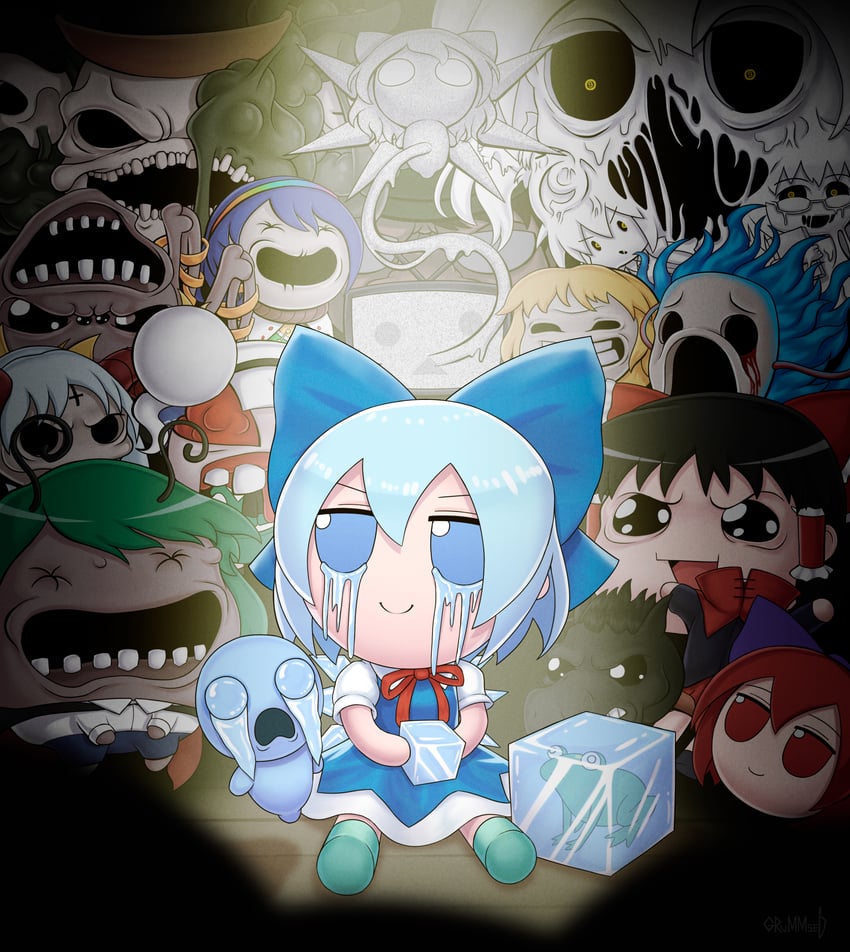 hakurei reimu, konpaku youmu, cirno, mizuhashi parsee, wriggle nightbug, and 19 more (touhou and 2 more) drawn by grummsed