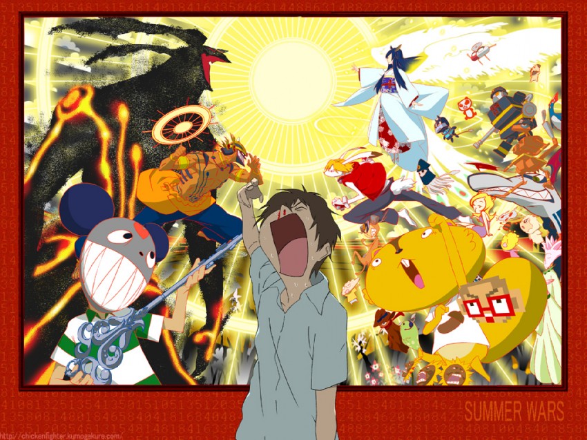 king kazma, shinohara natsuki, koiso kenji, kari-kenji, and love machine (summer wars) drawn by hei_jin