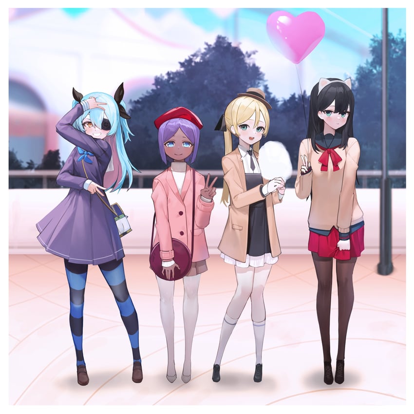 lrl, andvari, coco mercury, and ellie quickhand (last origin) drawn by jam_(nandade)
