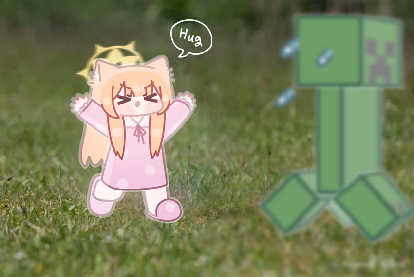 mari and creeper (blue archive and 1 more) drawn by horuhara