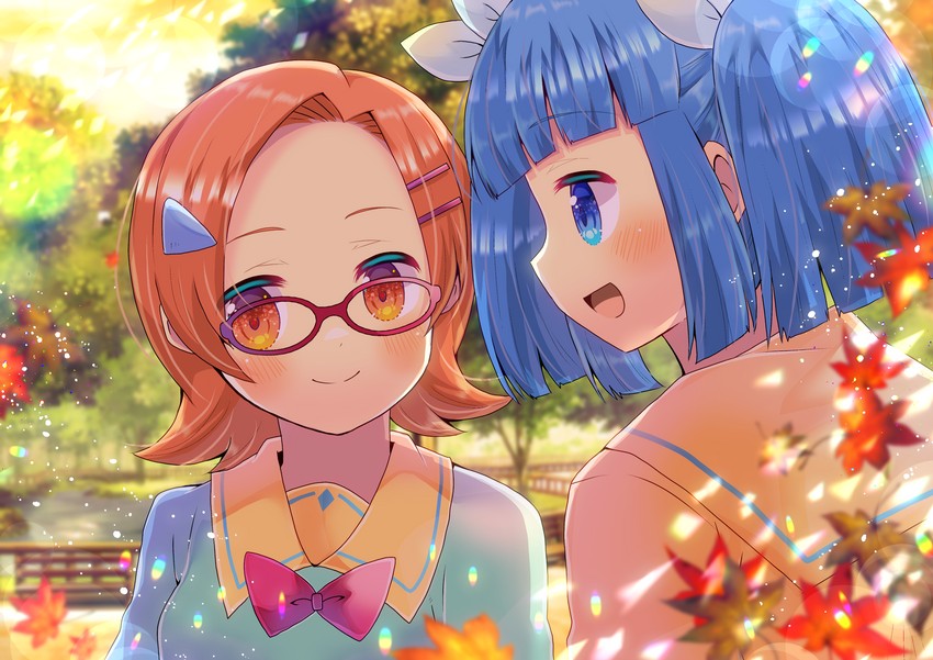 suzuki sayaka and uehara miyako (pani poni dash!) drawn by kou_hiyoyo