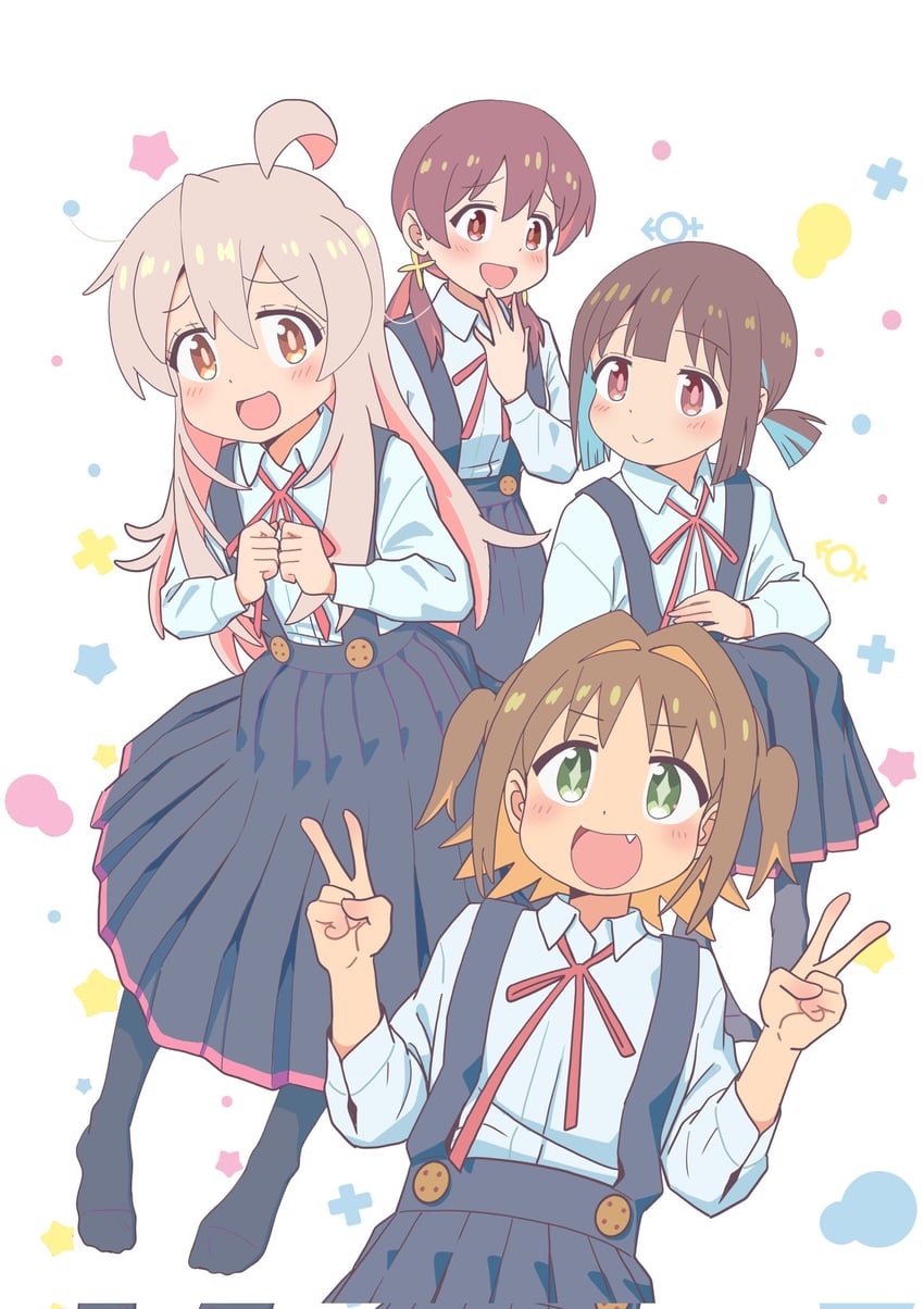oyama mahiro, hozuki momiji, oka asahi, and murosaki miyo (onii-chan wa oshimai!) drawn by robomito