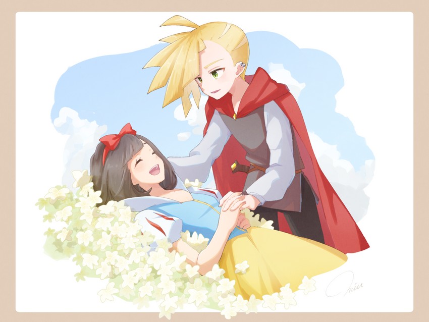 selene, gladion, and snow white (pokemon and 2 more) drawn by miu_(miuuu_721)
