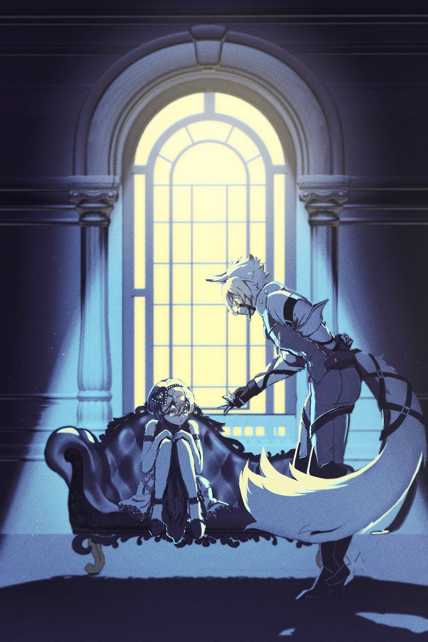 belle and von lycaon (zenless zone zero) drawn by 08leiya