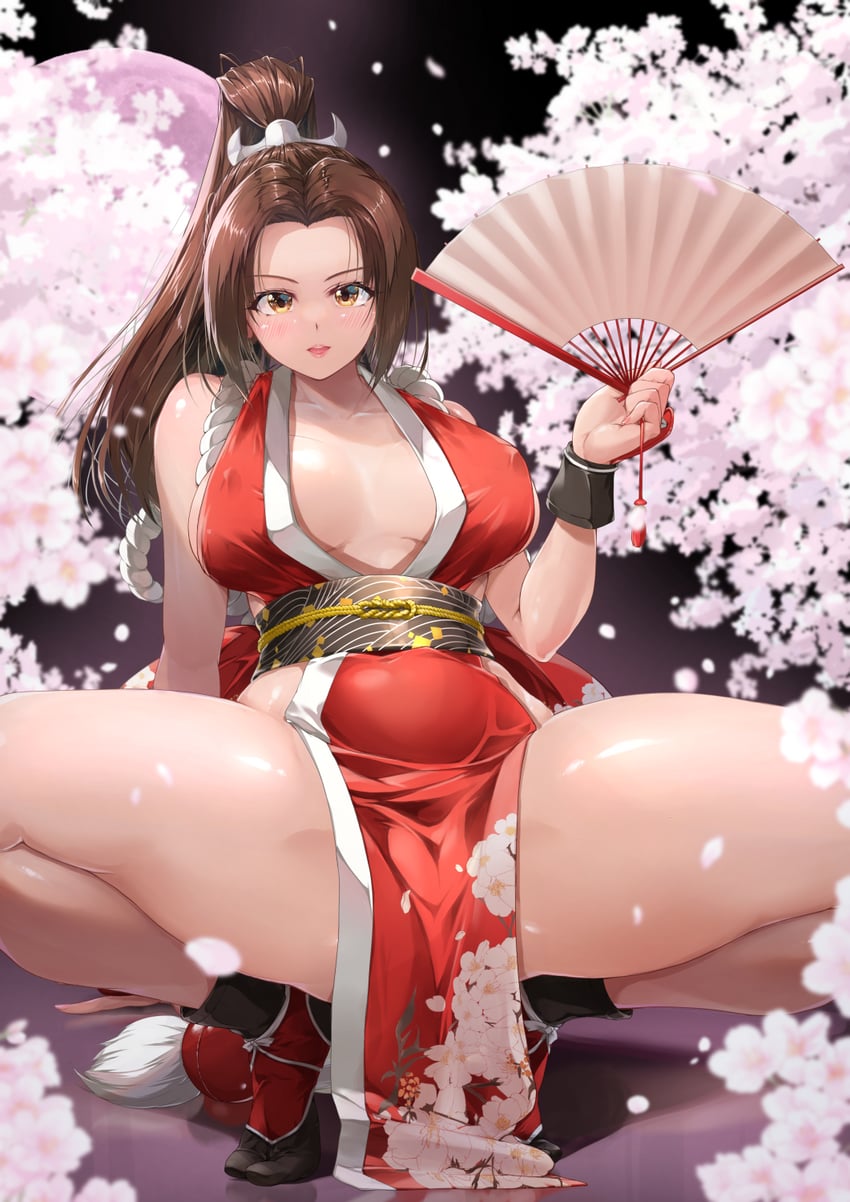 shiranui mai (the king of fighters and 1 more) drawn by setomi_sora