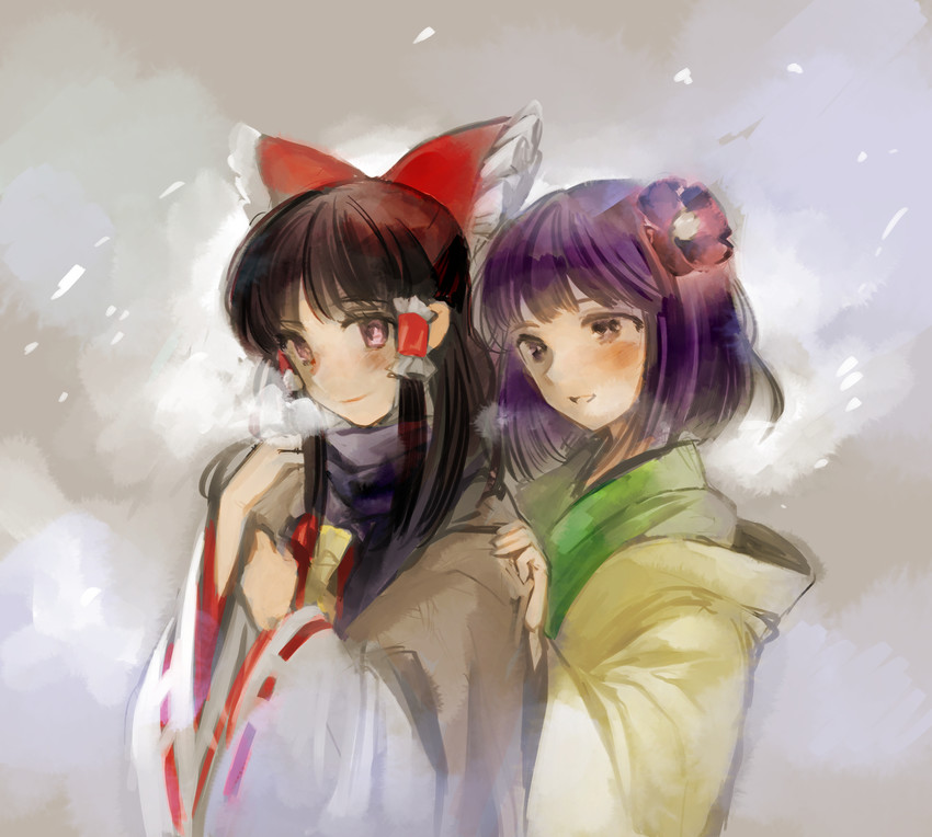 hakurei reimu and hieda no akyuu (touhou) drawn by kayako_(tdxxxk)