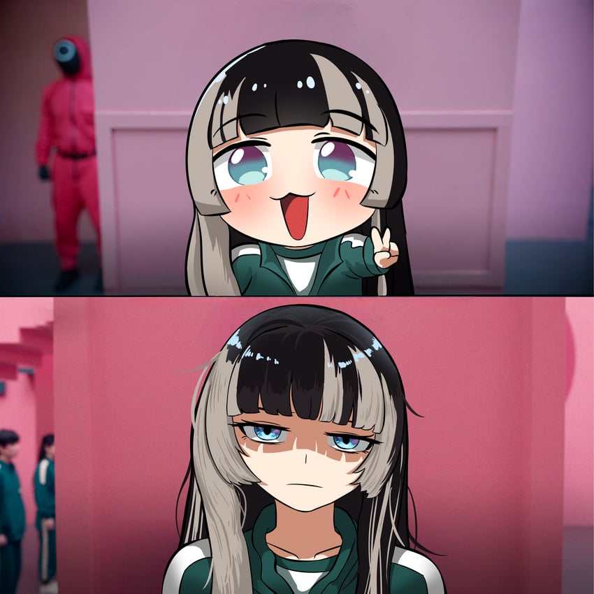 juufuutei raden (hololive and 2 more) drawn by jungeorl