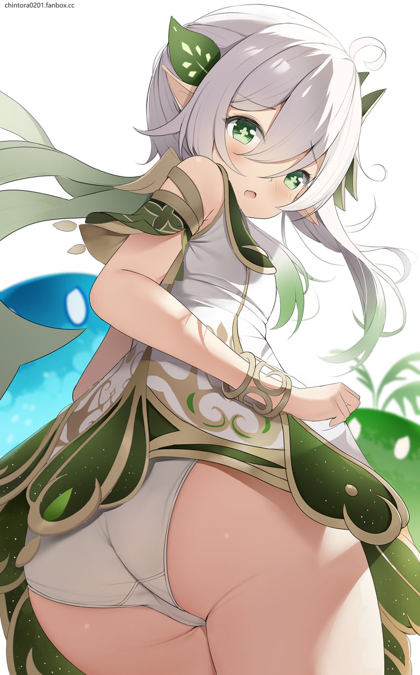 nahida, slime, hydro slime, and dendro slime (genshin impact) drawn by chintora0201