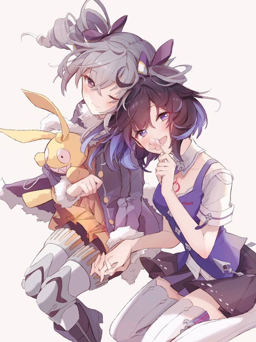 bronya zaychik, seele vollerei, and homu (honkai and 1 more) drawn by nasubi_(1ra1ri1ko2cho1mi2na)
