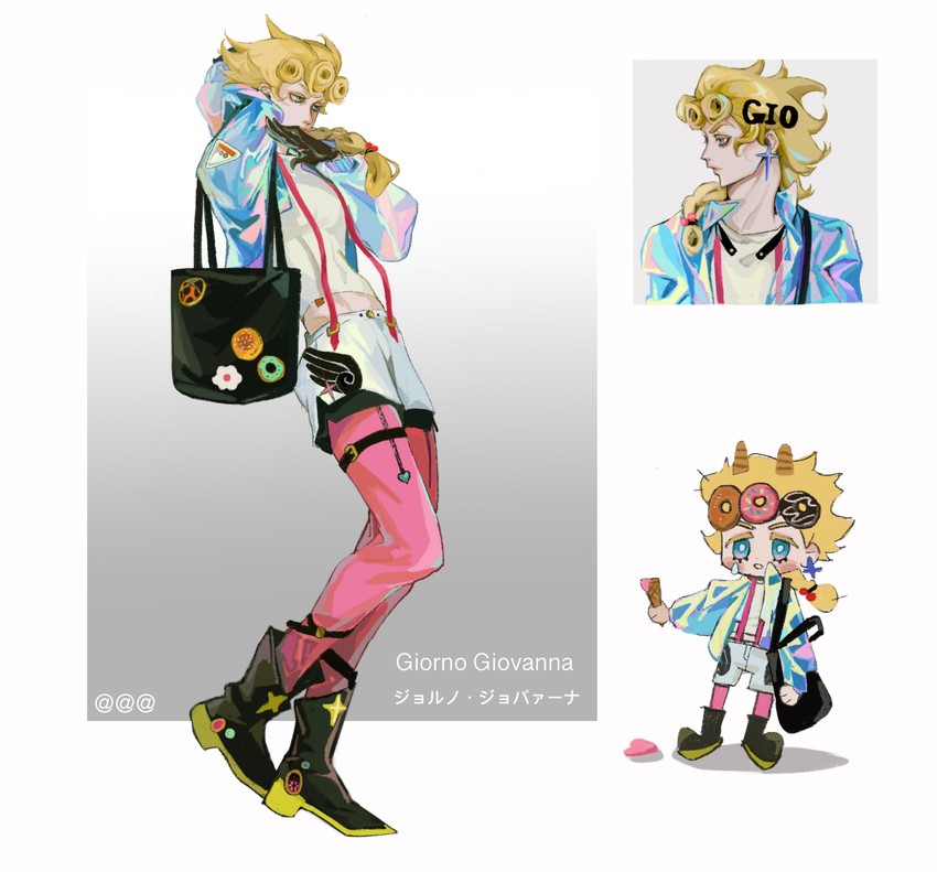 giorno giovanna (jojo no kimyou na bouken and 1 more) drawn by xubeichaoyansuan