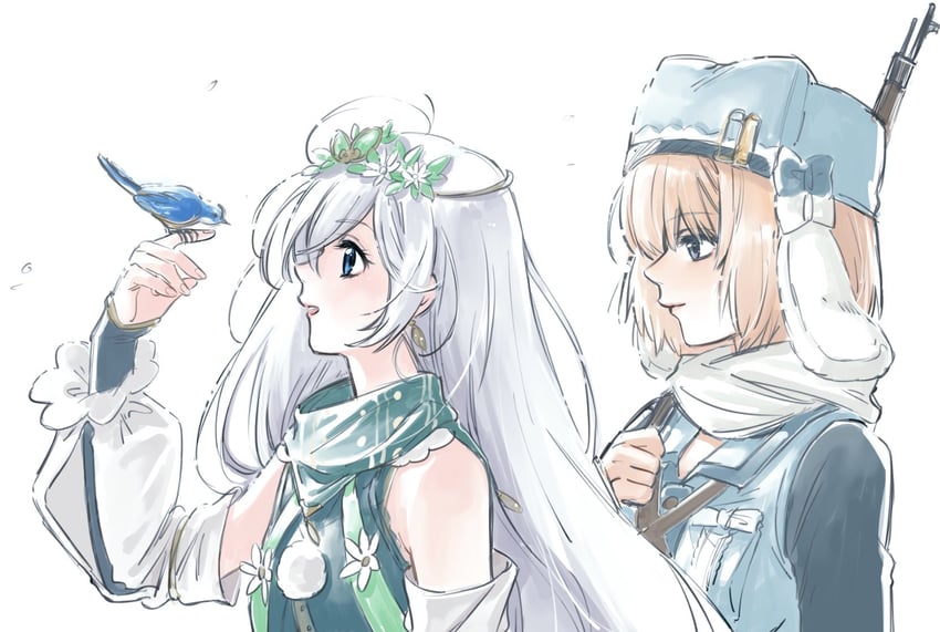 miura asahi and aoba chika (mahou shoujo madoka magica and 1 more) drawn by yukishiro_(hitsuji)