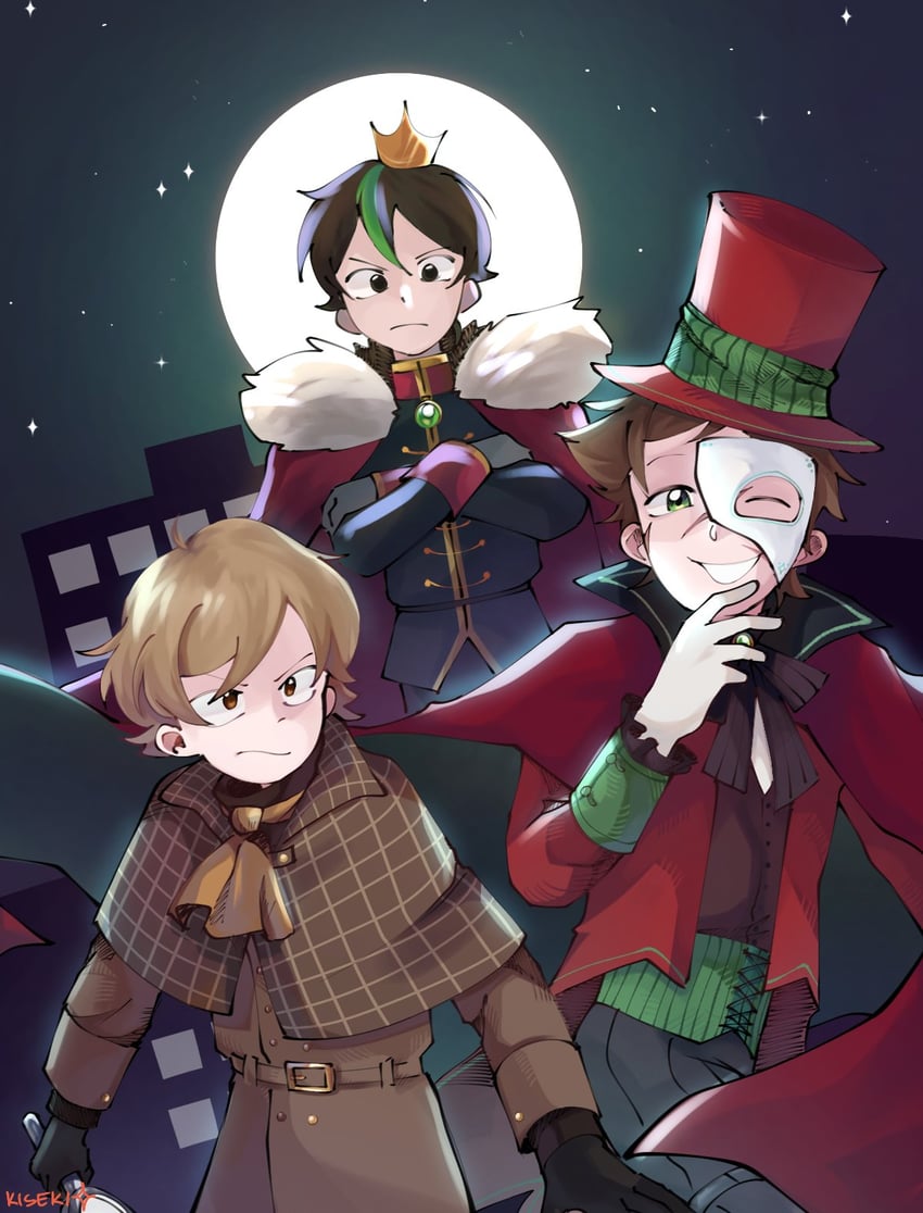 grian, goodtimeswithscar, and smallishbeans (minecraft youtube and 1 more) drawn by kisekiii_25
