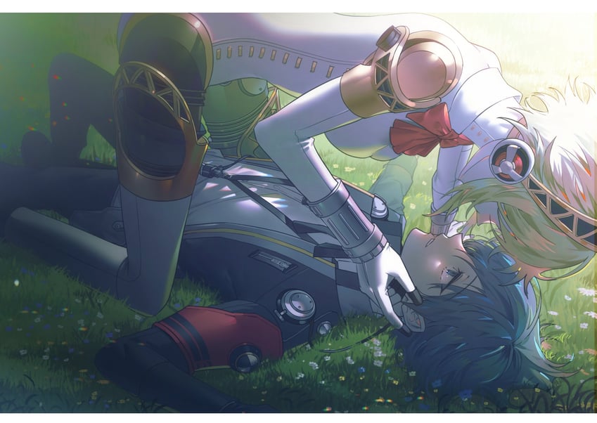 yuuki makoto and aigis (persona and 1 more) drawn by oxnxgolfqt76300