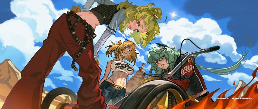 burnice white, luciana de montefio, caesar king, and piper wheel (zenless zone zero)
