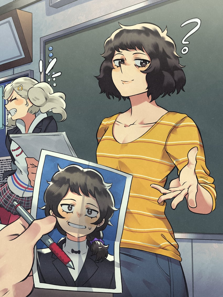 takamaki anne and kawakami sadayo (persona and 1 more) drawn by andrich_galam