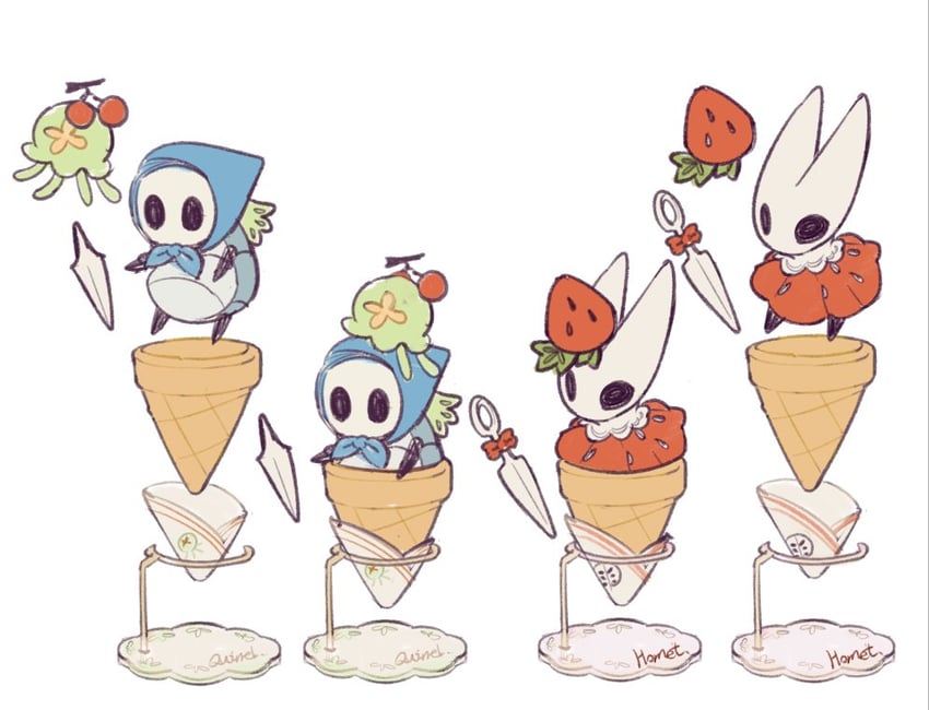 hornet and quirrel (hollow knight) drawn by fioco_virus