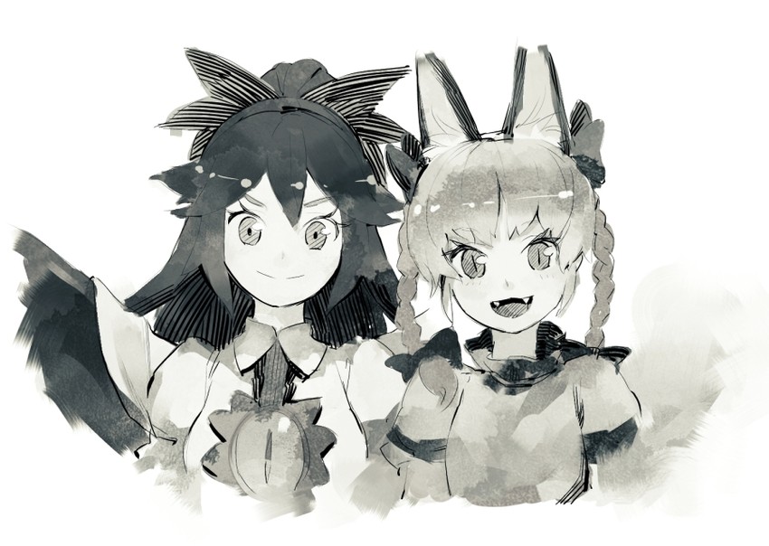 kaenbyou rin and reiuji utsuho (touhou) drawn by shihou_(g-o-s)