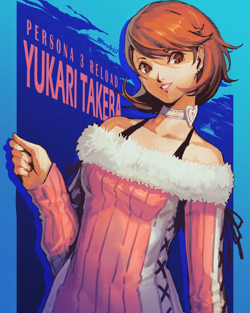 takeba yukari (persona and 2 more) drawn by kornart