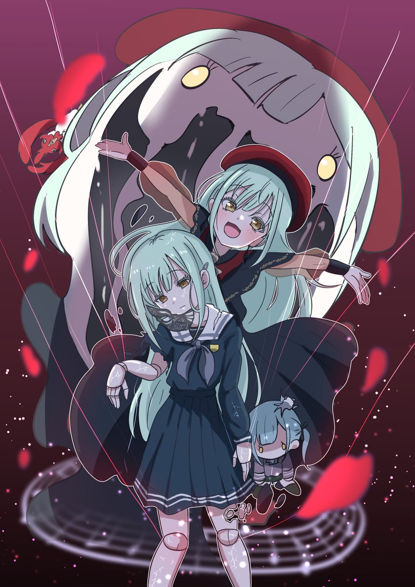 togawa sakiko, wakaba mutsumi, and mortis (bang dream! and 1 more) drawn by giorgio_(yo_sumire_sola1)