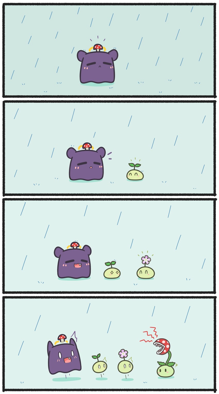 takodachi, piranha plant, and sapling (hololive and 2 more) drawn by mpien