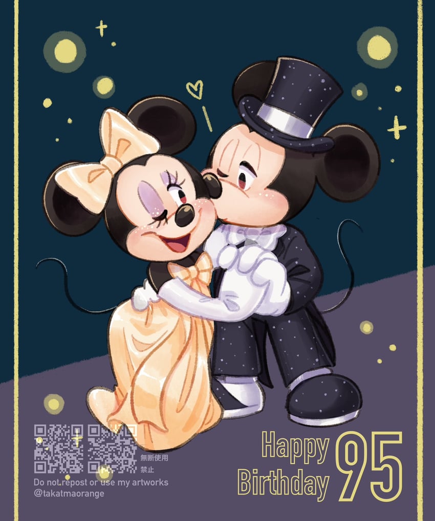 mickey mouse and minnie mouse (mickey mouse & friends) drawn by takatmaorange