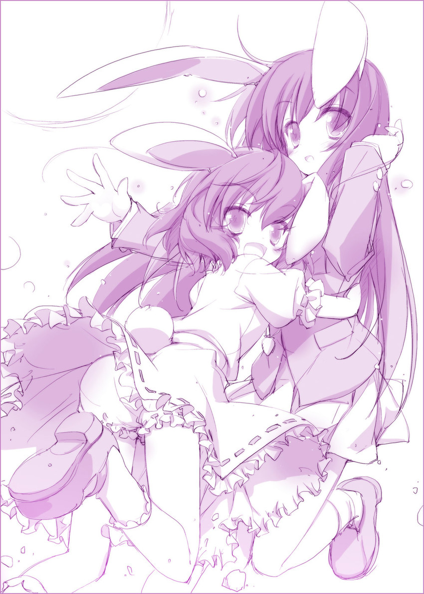 reisen udongein inaba and inaba tewi (touhou) drawn by lucie