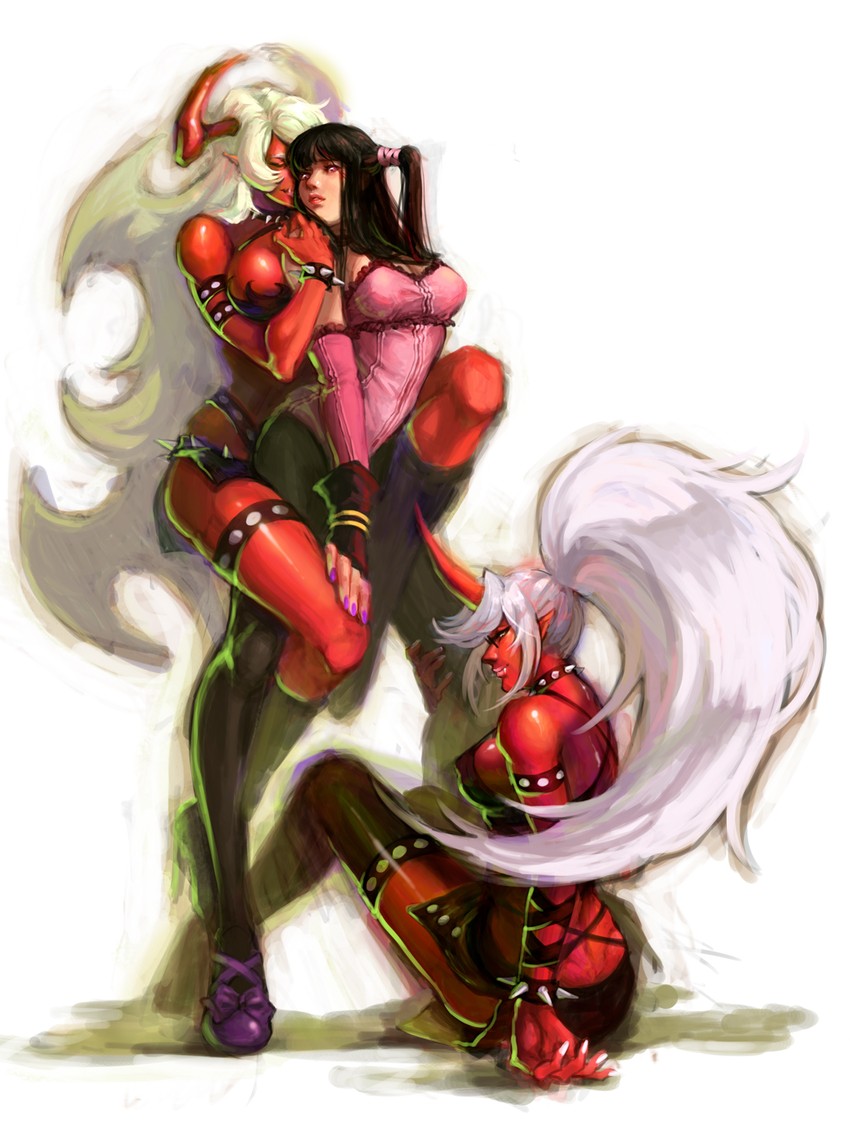 kneesocks, scanty, and toujou ruby (panty & stocking with garterbelt and 1 more) drawn by scarlet_desires