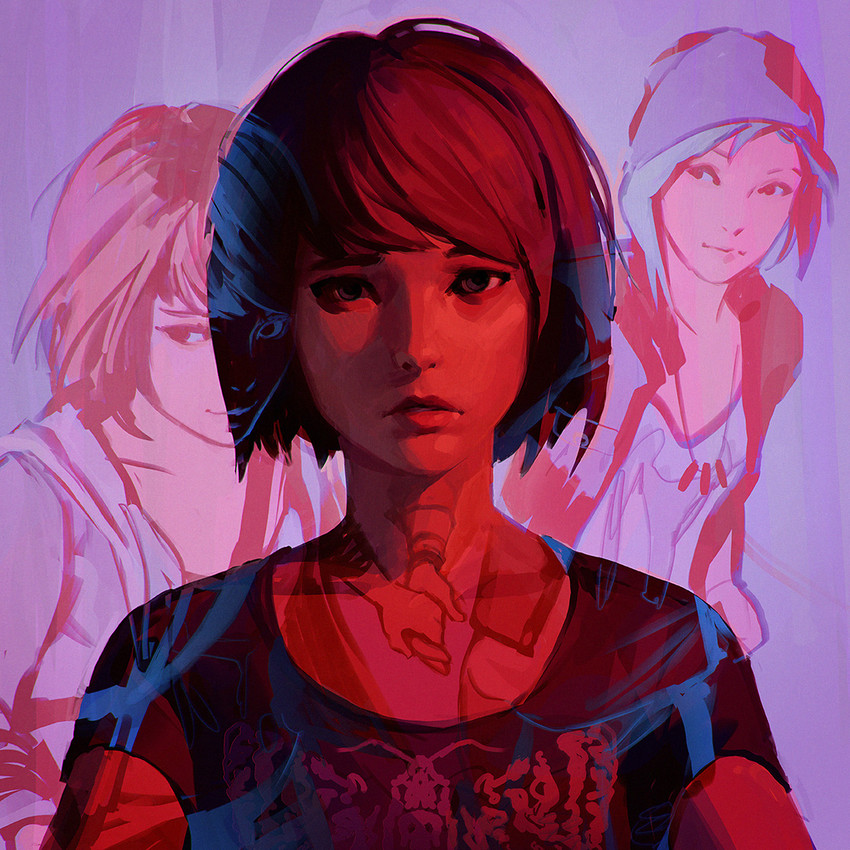 chloe price and max caulfield (life is strange and 1 more) drawn by ilya_kuvshinov