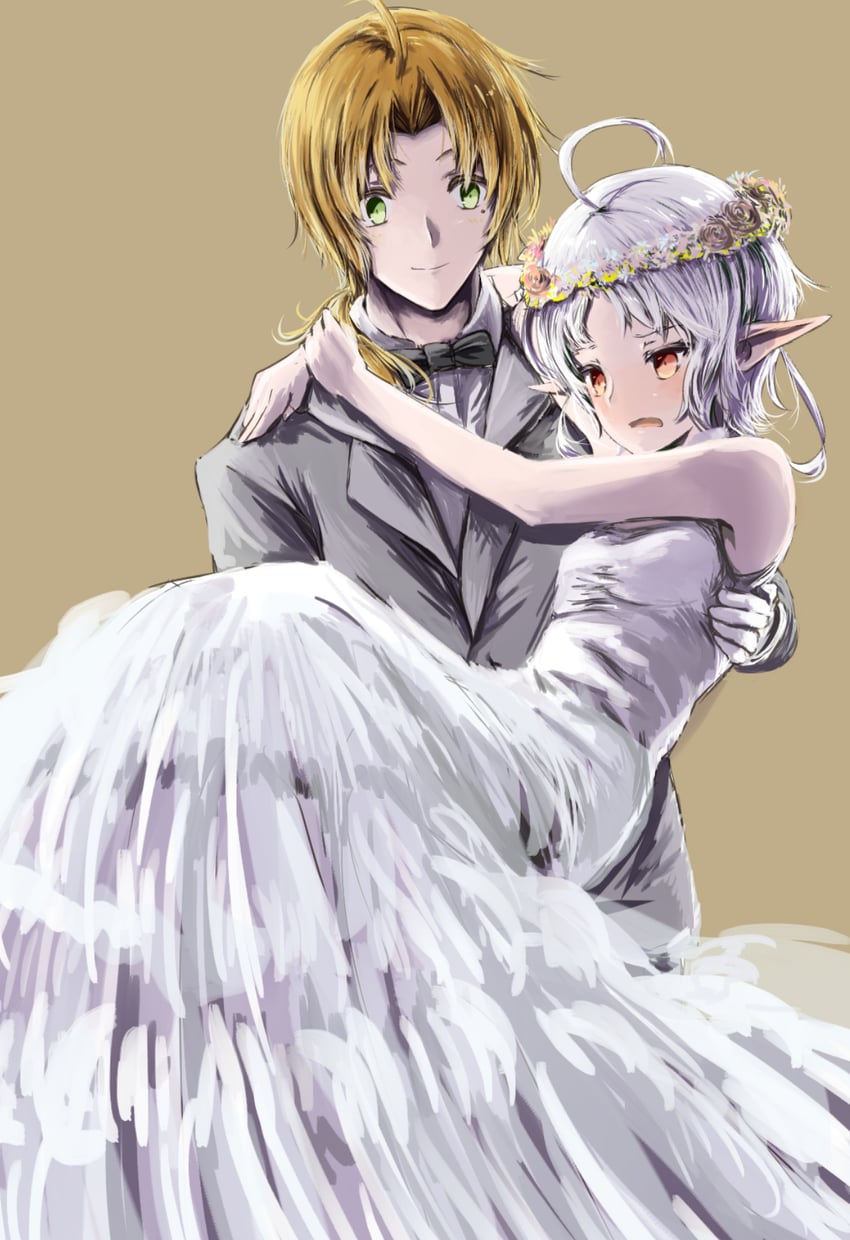 sylphiette and rudeus greyrat (mushoku tensei) drawn by sureddo-mannan