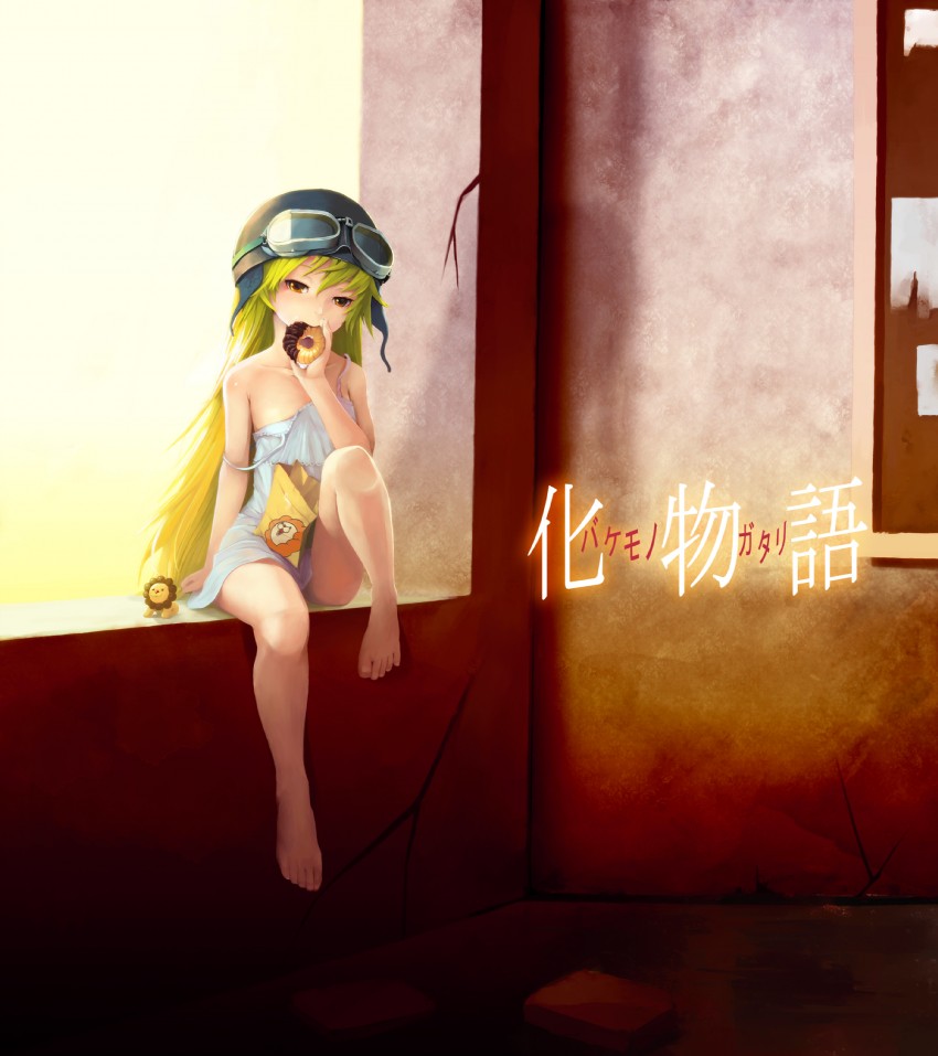 oshino shinobu and pon de lion (monogatari and 2 more) drawn by elrowa