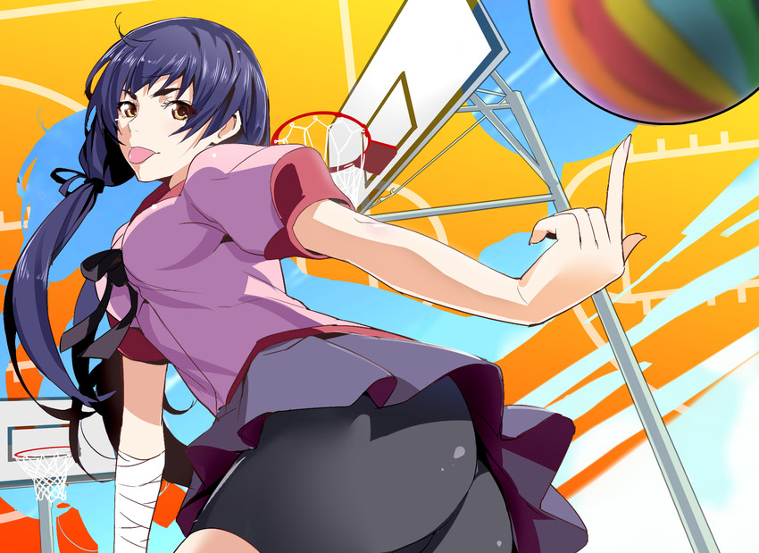 kanbaru suruga (monogatari and 1 more) drawn by akechi_shizuku
