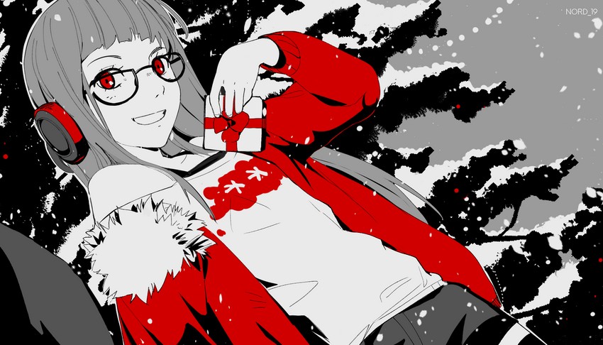 sakura futaba (persona and 1 more) drawn by arcsinus