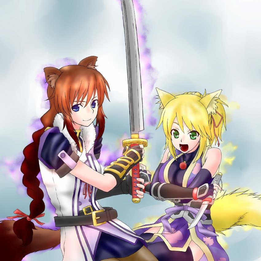 yukikaze panettone and brioche d'arquien (dog days) drawn by gasha_dokurou