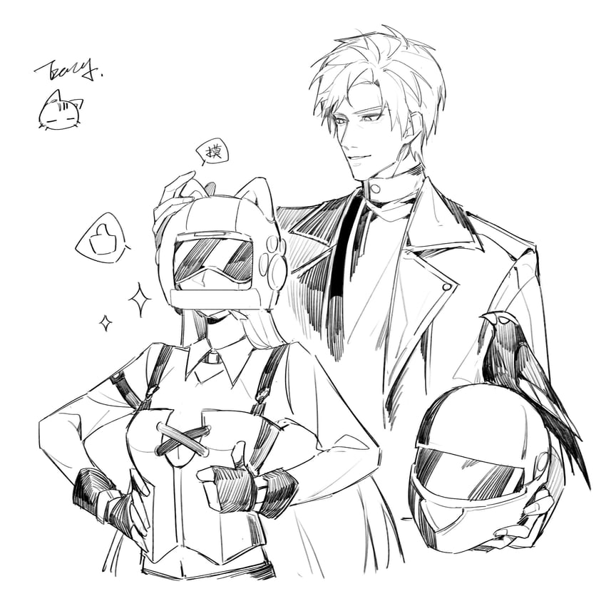 protagonist, sylus, and mephisto (love and deepspace) drawn by musheieazg
