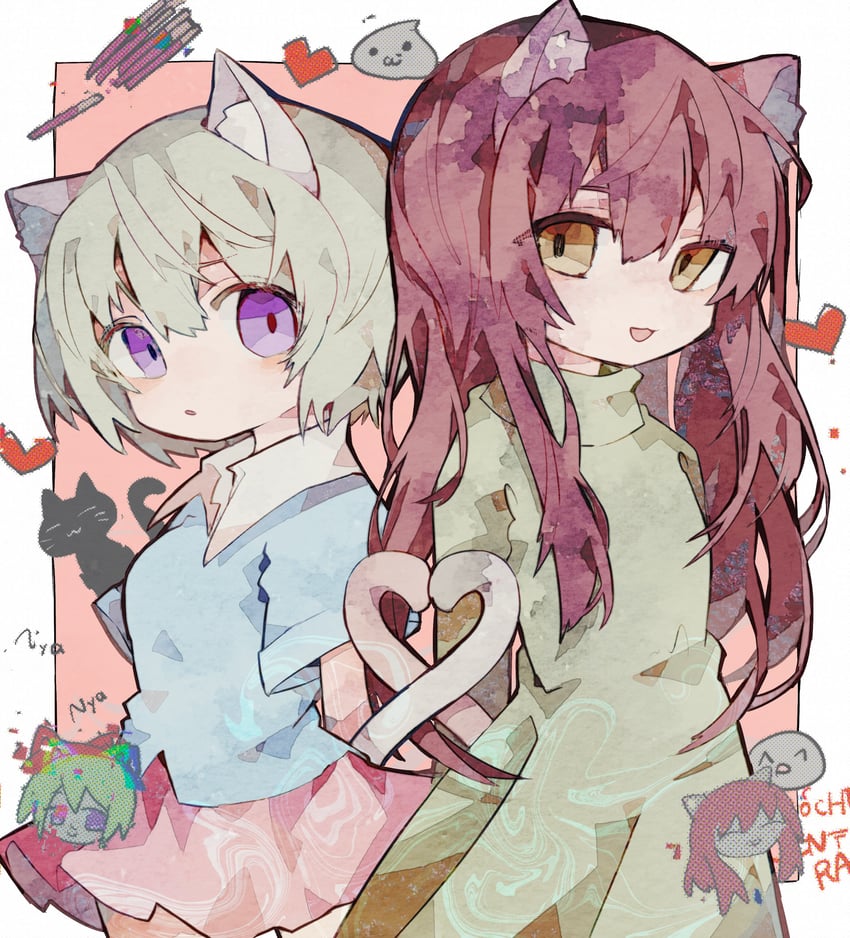 raku-chan and koneko-chan (nyan neko sugar girls) drawn by soresaki