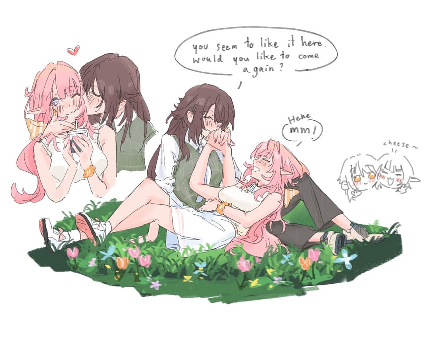 elysia and eden (honkai and 1 more) drawn by yaro_yk